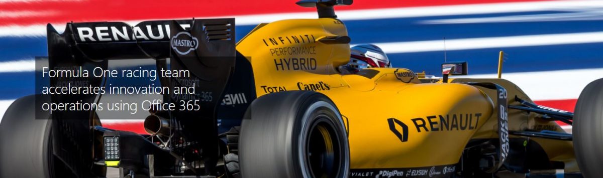 Formula One racing team accelerates innovation and operations using Office 365